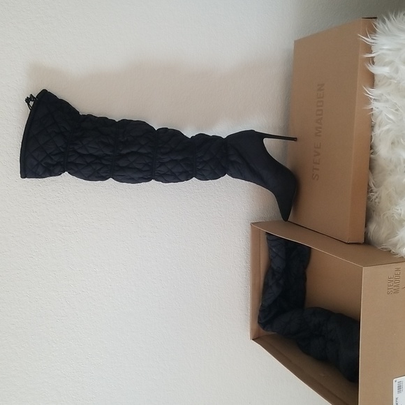 STEVE MADDEN Silhouette Quilted Over the Knee Boot - Picture 5 of 6